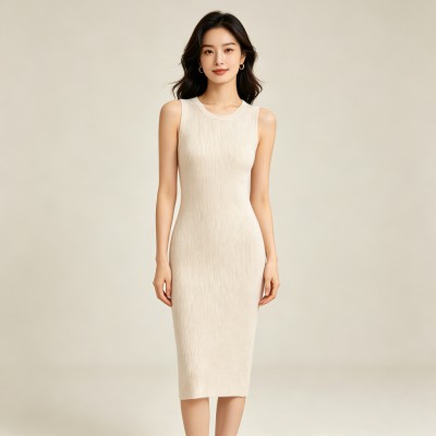 Oatmeal Knit Tank Dress