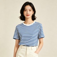Blue-White Breton Stripe Top