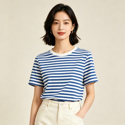 Blue-White Breton Stripe Top