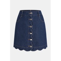 Round & Round Blue Mini Skirt