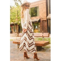 Weekend Away Chevron Maxi Skirt