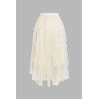 Street Chic Cream Maxi Skirt