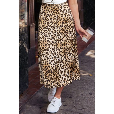 Untamed Mood Animal Print Midi Skirt