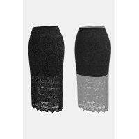 Heart Eyes Black Shaping Midi Skirt Heart Eyes Black Shaping Midi Skirt