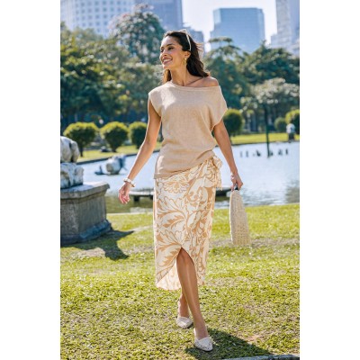 Tulum Heat Paisley Midi Skirt