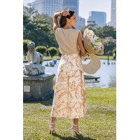 Tulum Heat Paisley Midi Skirt