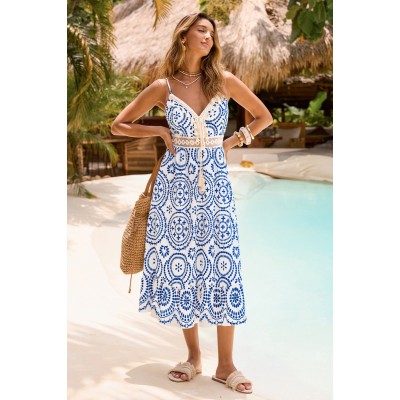 In Mykonos Ornate Midi Dress