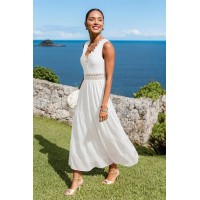 Little Details White Maxi Dress
