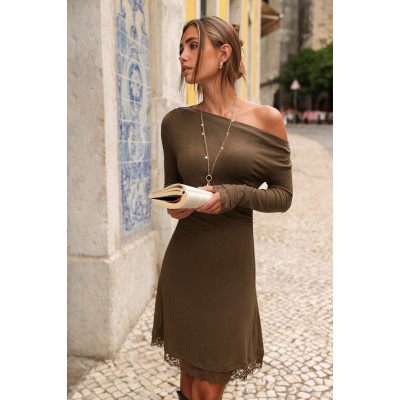 True to Me Brown Mini Dress