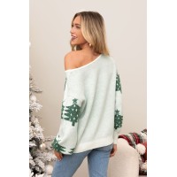 Christmas Tree White Sweater