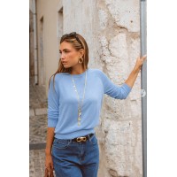 Change of Heart Blue Sweater