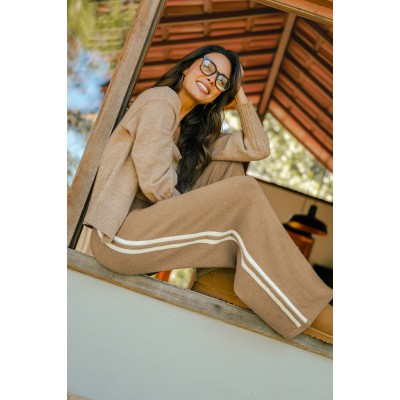In a Nutshell Neutral Knit Pants