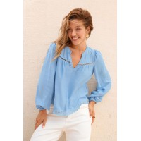 Holiday Plans Blue Top