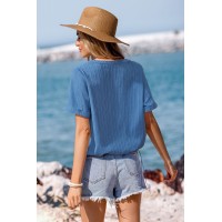 Island Hours Blue Top