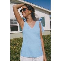 Lost Track of Time Blue Top